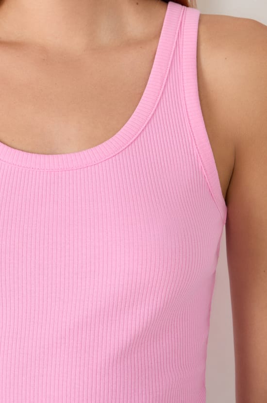 Bawełniana Koszulka na Ramiączkach od piżamy;${refinementColor}