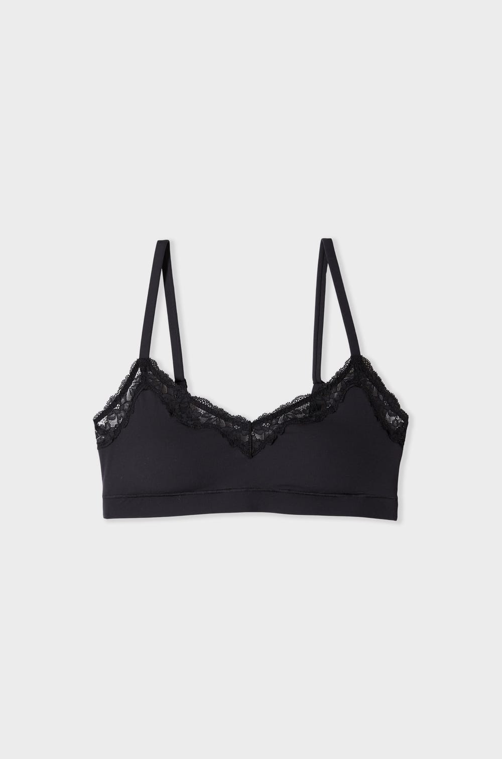 Brassi&egrave;re en microfibre et dentelle;${refinementColor}