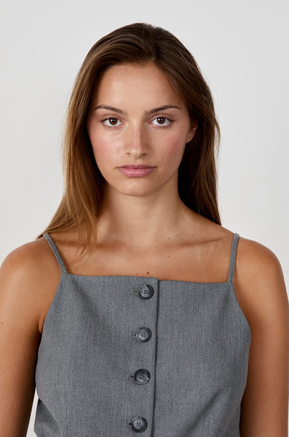 Gilet sans manches à boutons;${refinementColor}