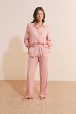 Pantalon de pyjama &agrave; rayures;${refinementColor}