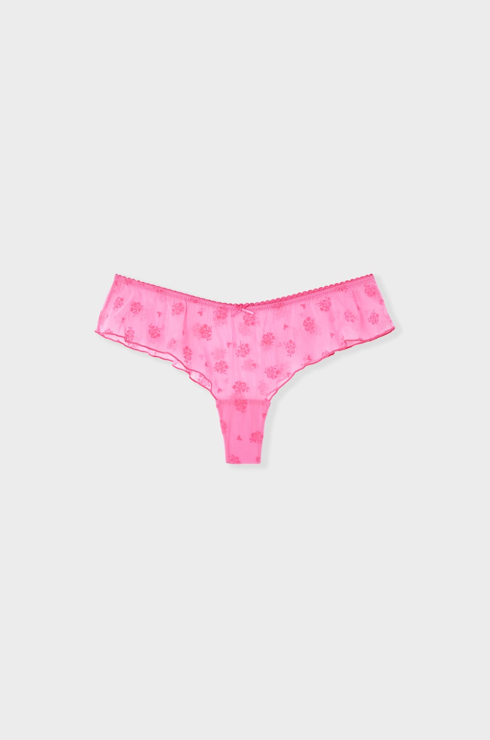 Shorty aus beflocktem Tüll;${refinementColor}