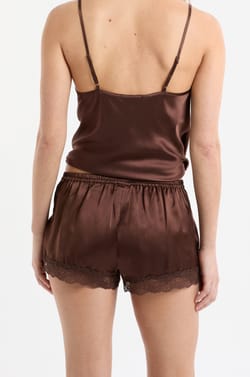 Short en soie détails dentelle;${refinementColor}