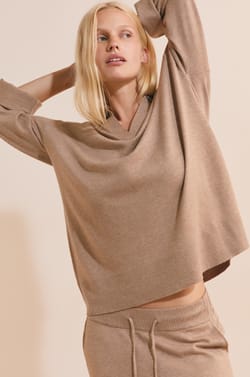 Pull de pyjama avec col polo;${refinementColor}