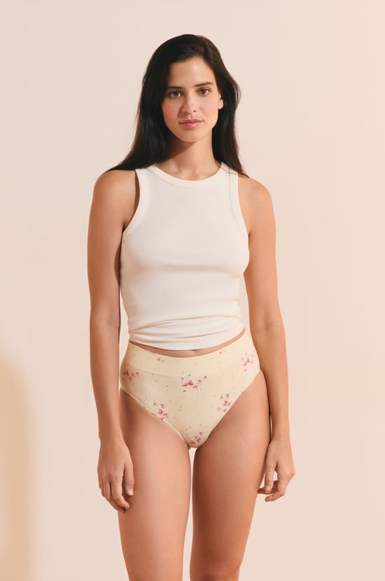 Culotte midi &agrave; motifs;${refinementColor}