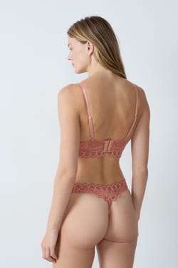Embroidered Unlined Demi Bra;${refinementColor}