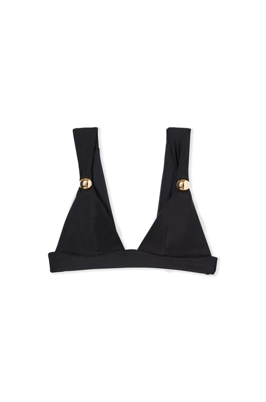 Haut de maillot de bain triangle avec d&eacute;tail bijou;${refinementColor}