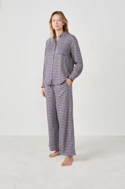 Chemise de pyjama à carreaux;${refinementColor}