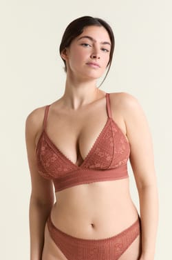 Bra N.8 - The Wireless Triangle Lace Bra;${refinementColor}
