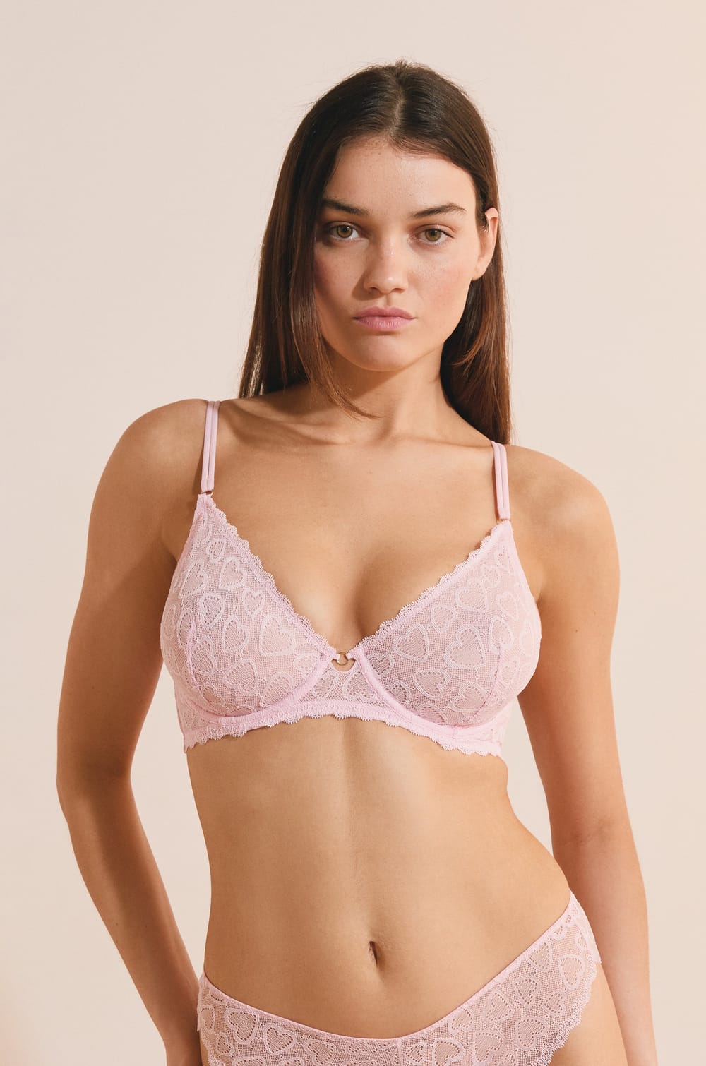 Soutien-gorge classique avec motifs c&oelig;urs;${refinementColor}