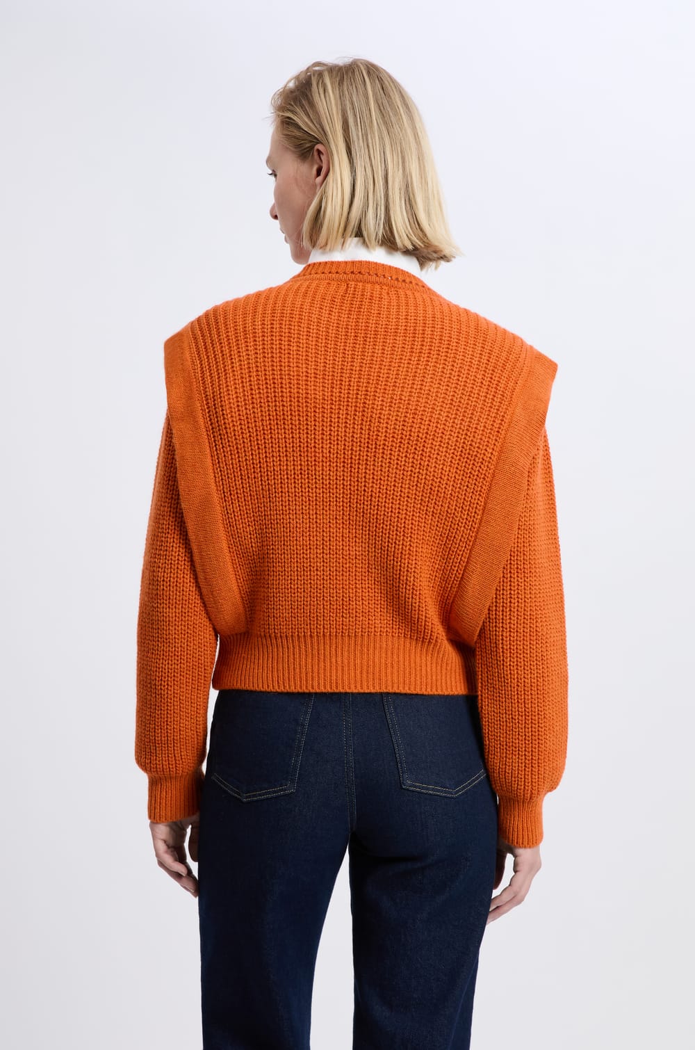 Sweater with Shoulder Details with Wool;${refinementColor}