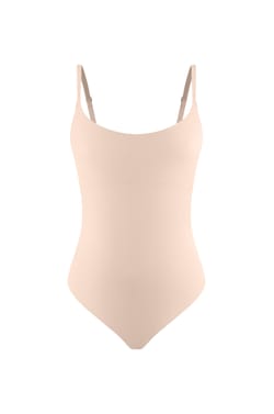 Microfibre Bodysuit with Integrated Bralette;${refinementColor}