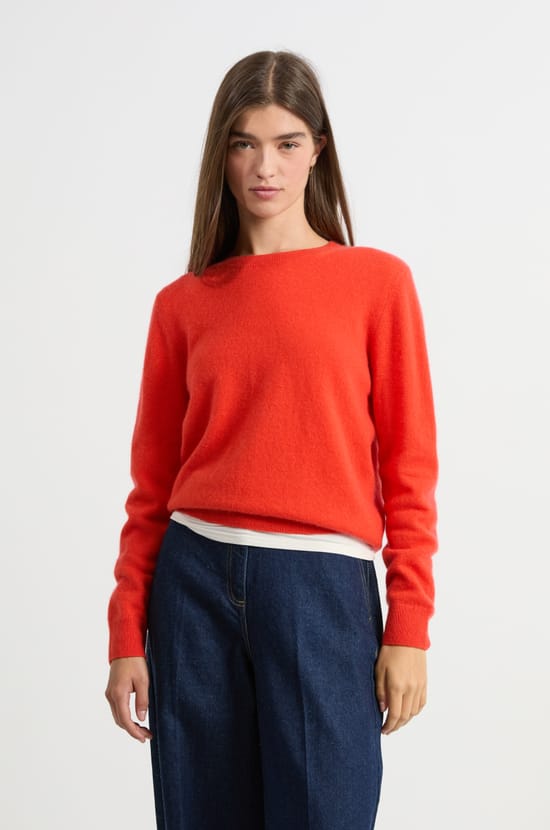 Pull col rond en cachemire;${refinementColor}