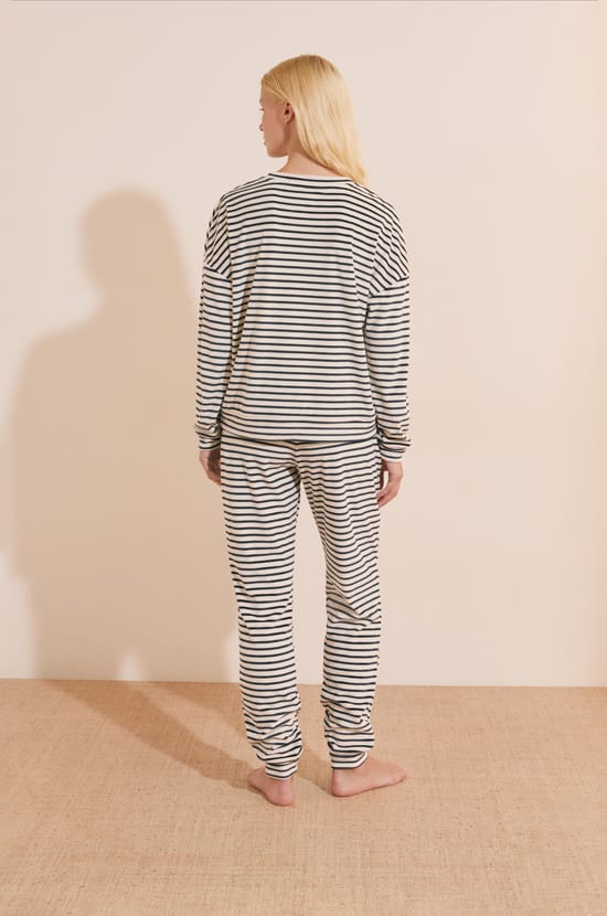 Ensemble de pyjama 2 pi&egrave;ces &agrave; rayures;${refinementColor}