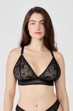 Soutien-gorge triangle sans armartures en dentelle;${refinementColor}