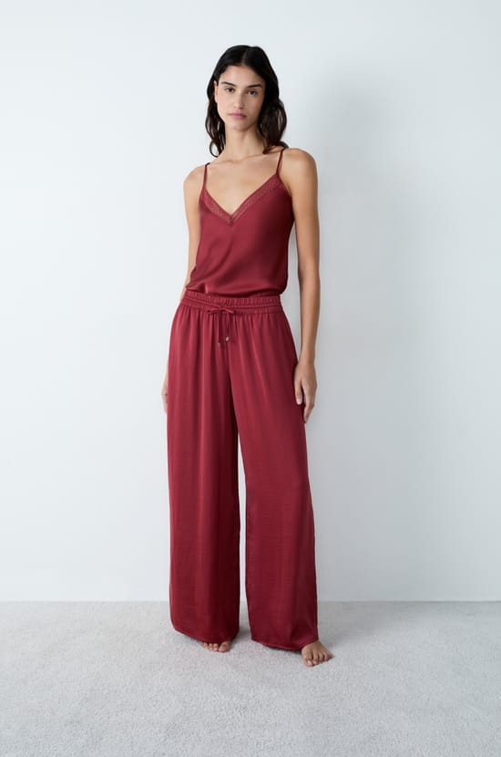 Wide-leg satin trousers;${refinementColor}