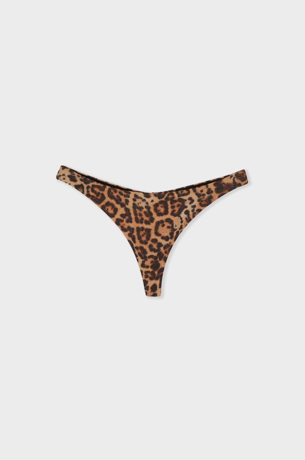 Bas de maillot de bain bikini high leg paillet&eacute; et imprim&eacute; l&eacute;opard;${refinementColor}