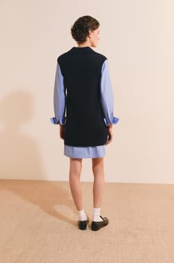 Robe courte avec laine;${refinementColor}