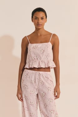 Top de pyjama en coton;${refinementColor}