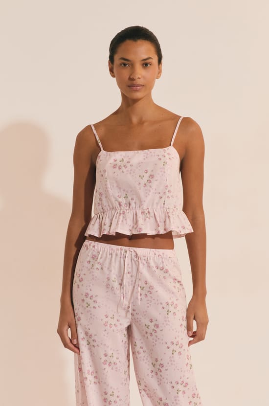 Top de pyjama en coton;${refinementColor}