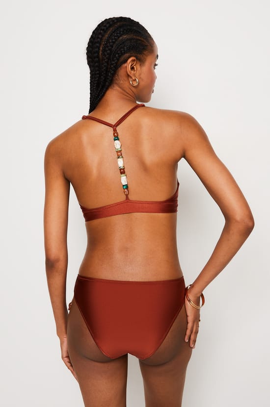 Triangle Beaded Detail Satin Bikini Top;${refinementColor}