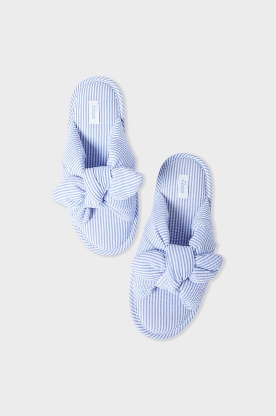Chaussons tongs à rayures;${refinementColor}