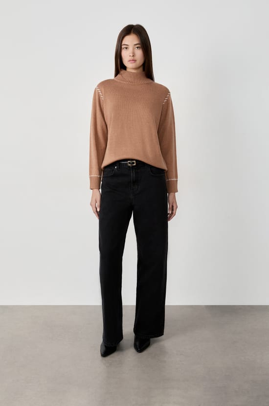 High Neck Sweater;${refinementColor}