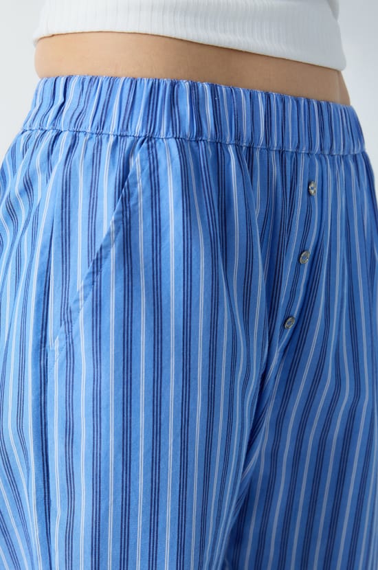 Pantalon de pyjama en coton à rayures;${refinementColor}