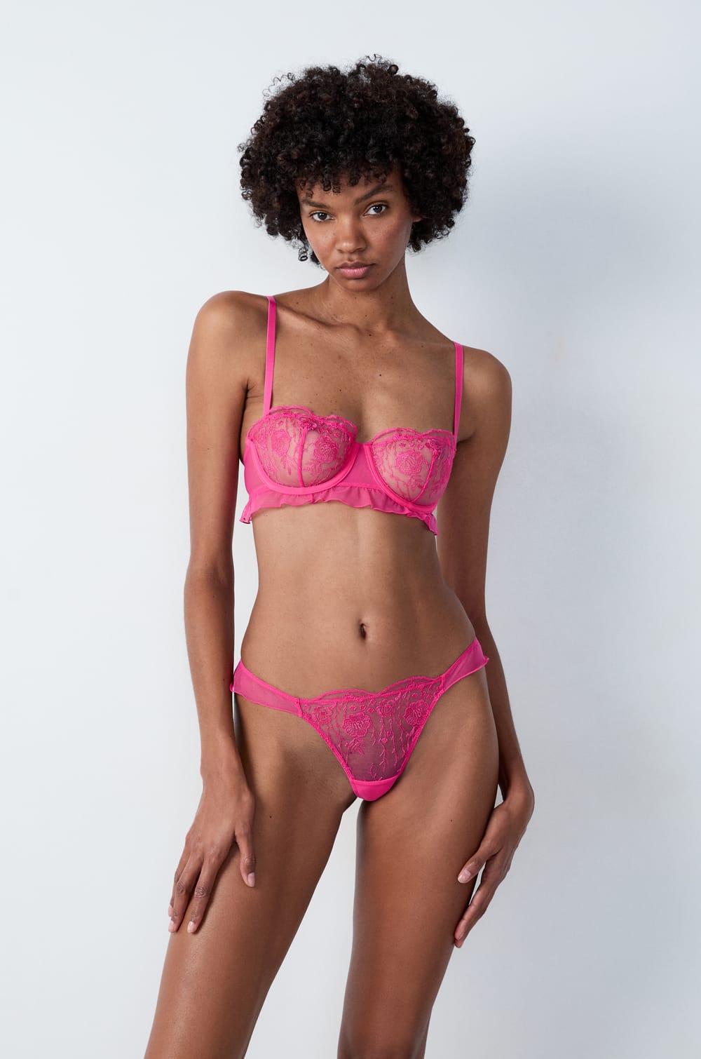 Embroidered Tulle Tanga;${refinementColor}