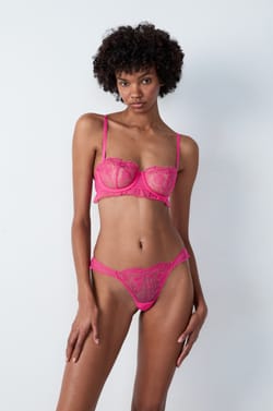 Embroidered Tulle Tanga;${refinementColor}