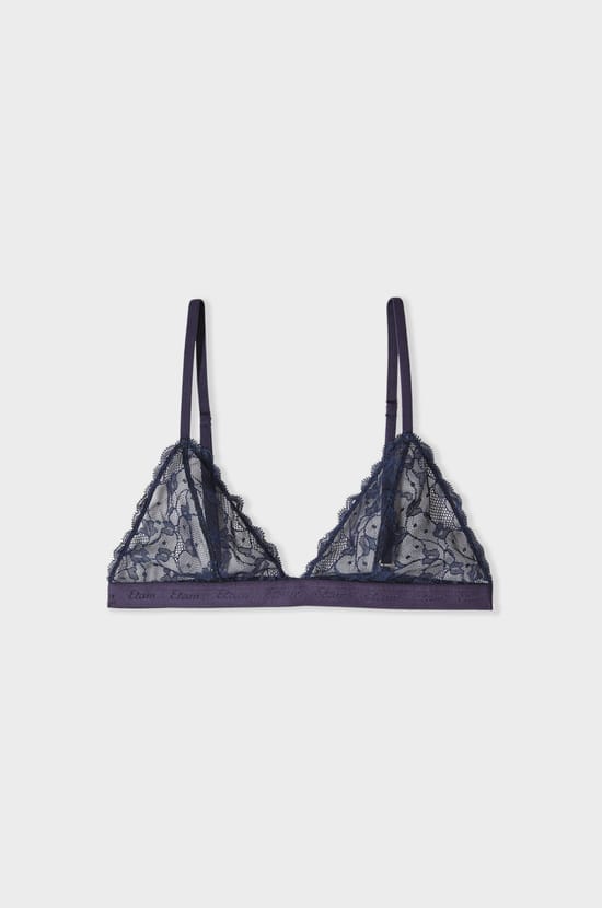 Soutien-gorge triangle en dentelle;${refinementColor}