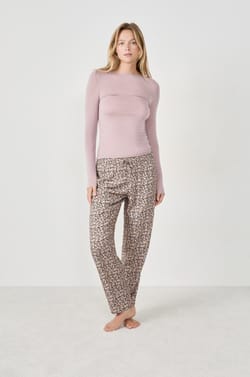 Pantalon de pyjama à fleurs;${refinementColor}
