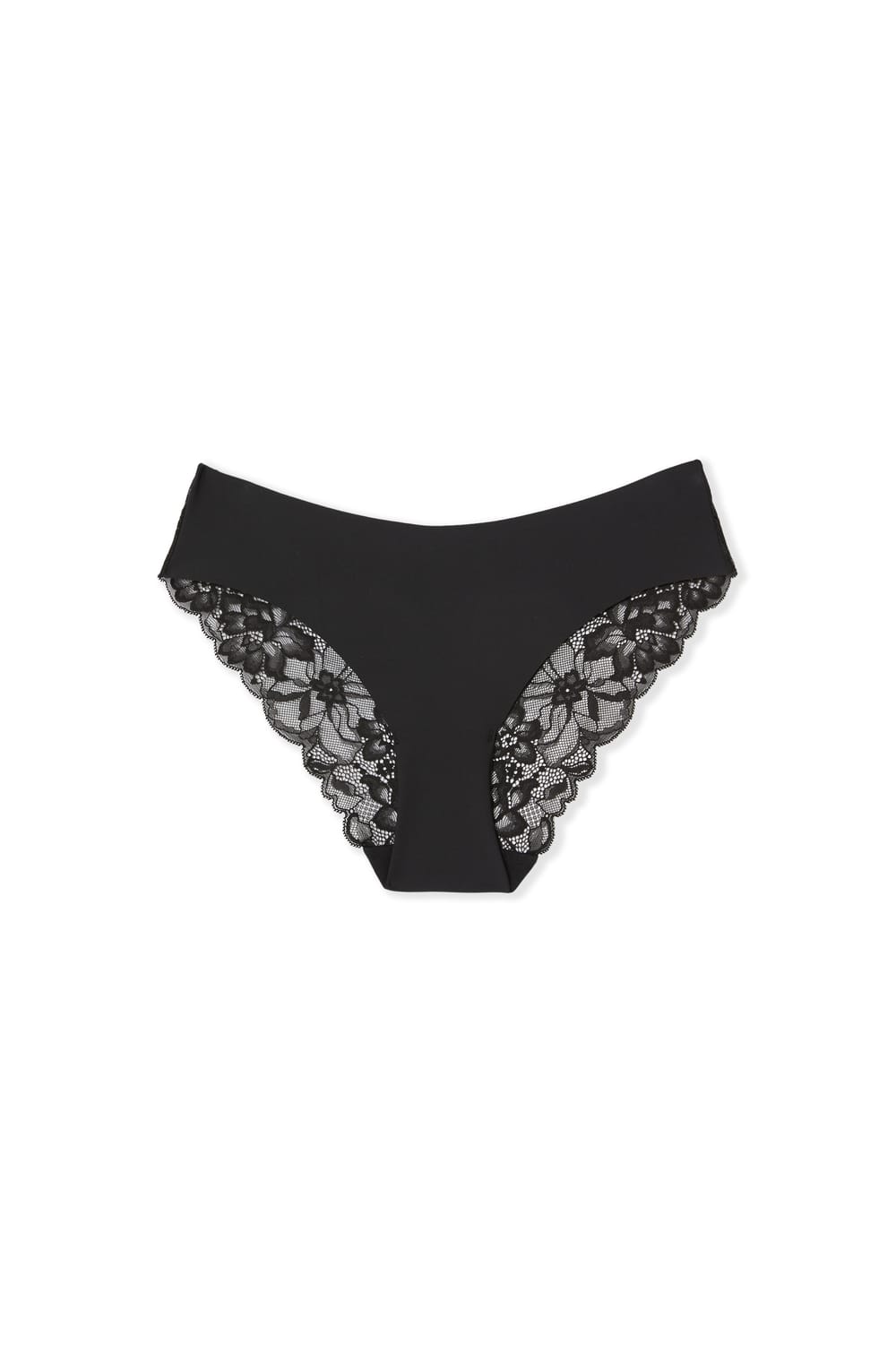 Microfibre Briefs with Lace Details;${refinementColor}