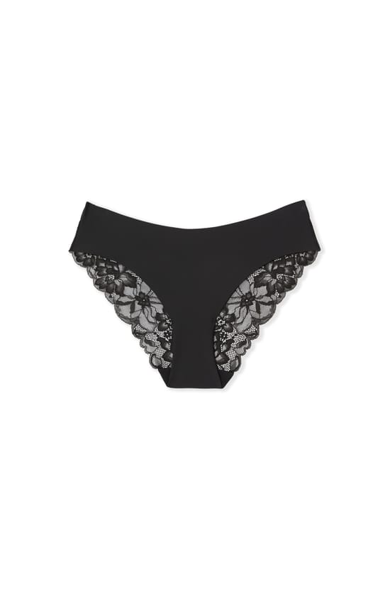 Braga de microfibra con detalles de encaje;${refinementColor}