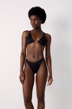 Triangle Bikini Top with Jewel Detail;${refinementColor}