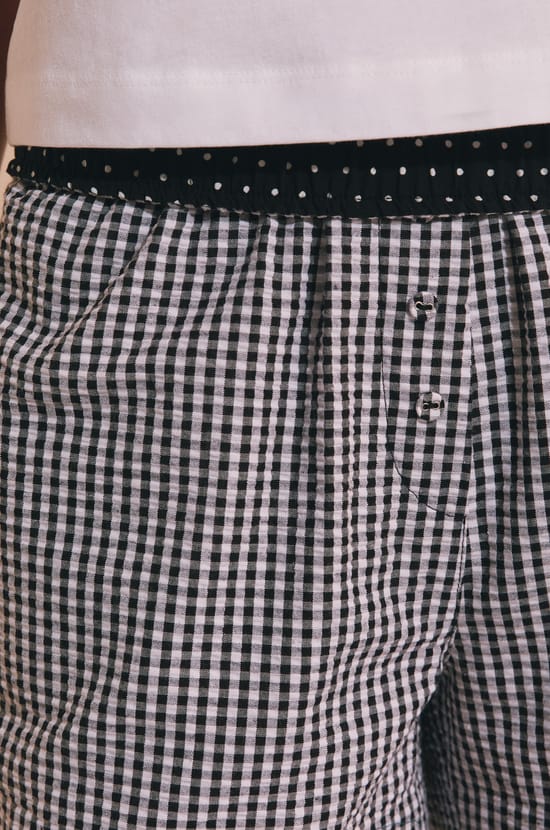 Short de pyjama &agrave; carreaux;${refinementColor}