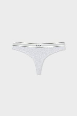 Ribbed Cotton Thong;${refinementColor}