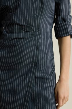 Robe longue &agrave; rayures effet cache-c&oelig;ur;${refinementColor}