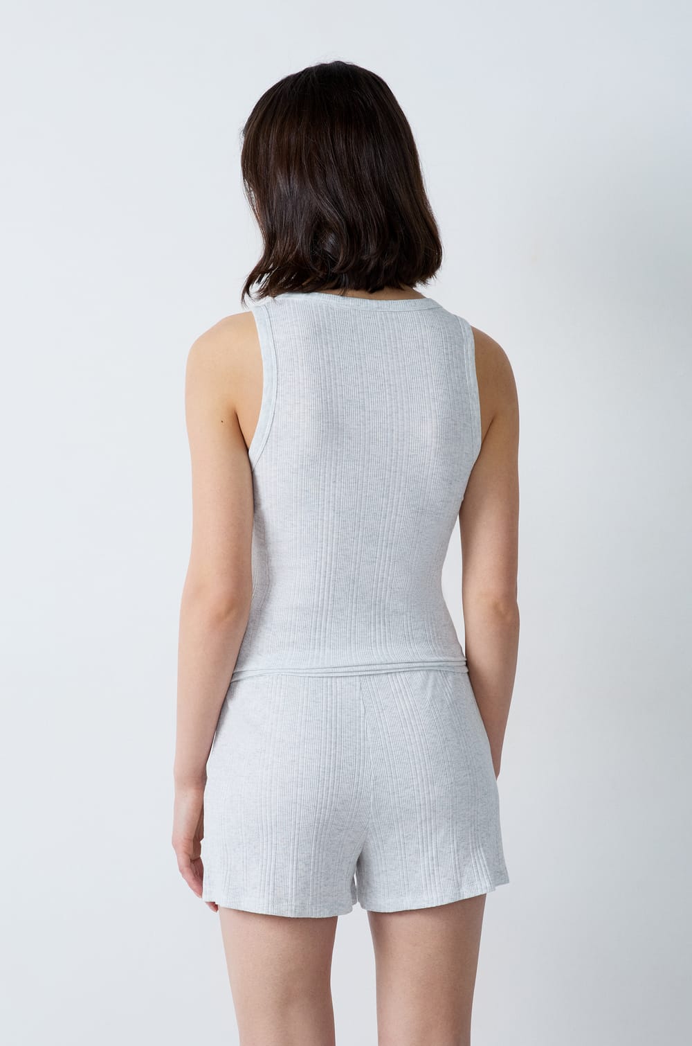 Cotton Ribbed Tank Top;${refinementColor}