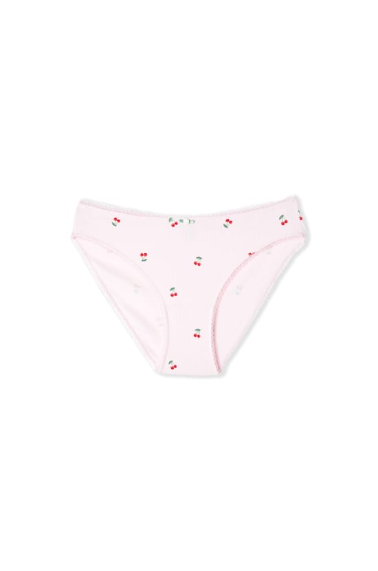Cotton Pointelle Briefs with Motifs;${refinementColor}