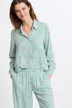 Chemise de pyjama à motifs;${refinementColor}