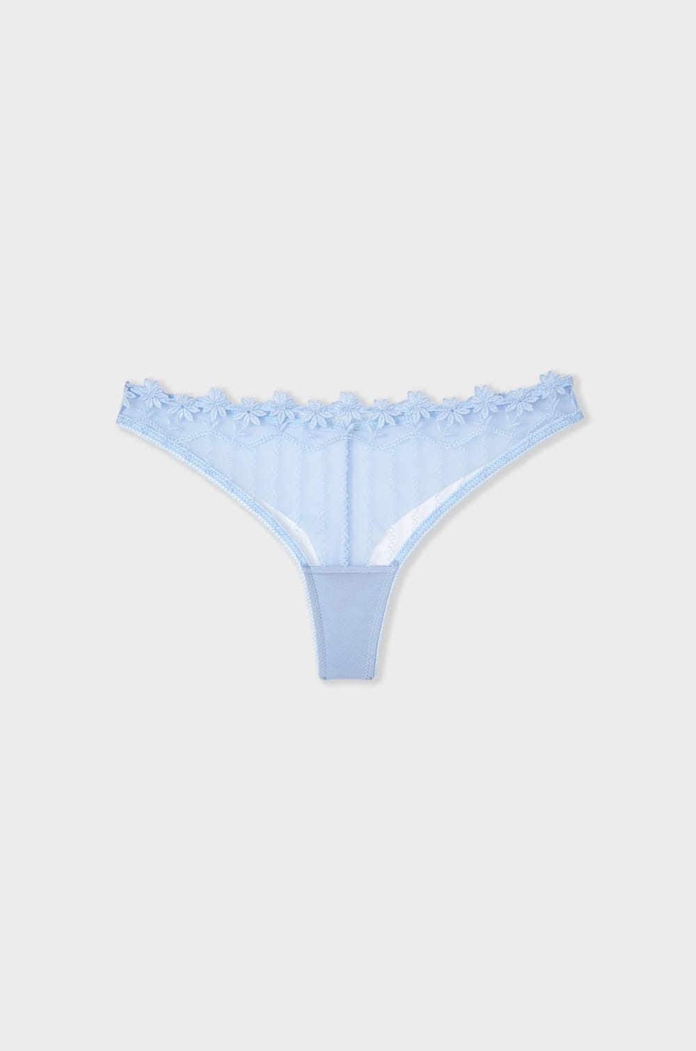 Tanga de tul con bordado floral;${refinementColor}