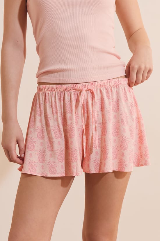 Pantal&oacute;n corto de pijama estampado;${refinementColor}