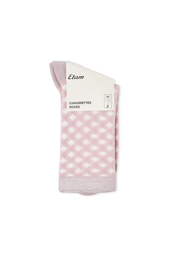Chaussettes avec coton &agrave; motifs;${refinementColor}