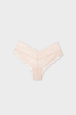 Braga brasile&ntilde;a con forma en V de encaje;${refinementColor}