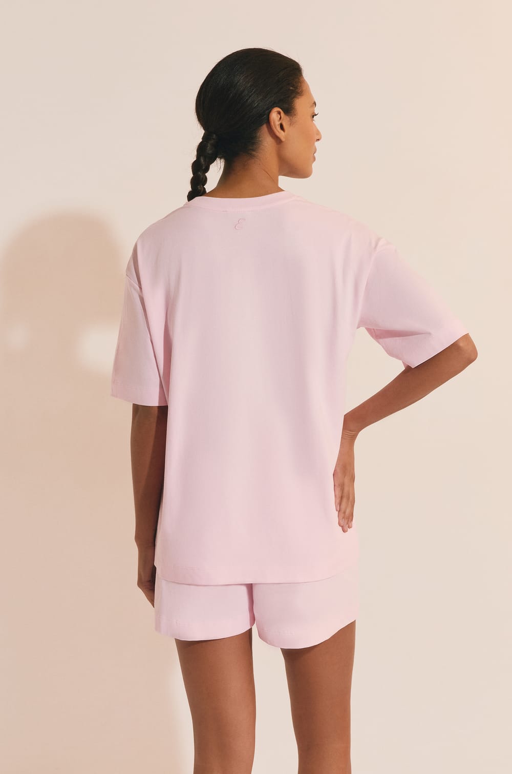 T-shirt de pyjama manches courtes en coton;${refinementColor}