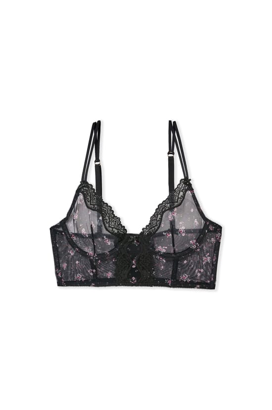 Soutien-gorge bustier en tulle;${refinementColor}