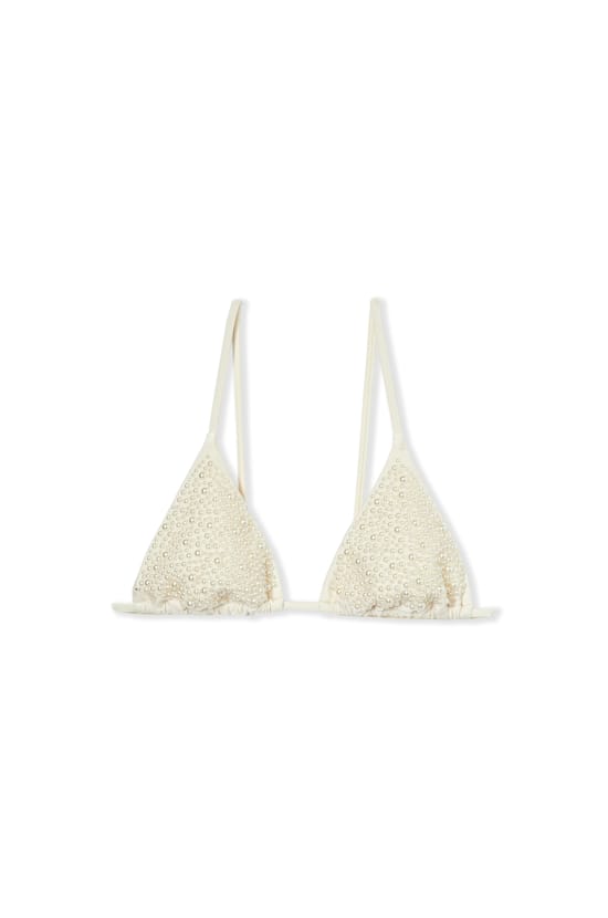 Haut de maillot triangle avec perles - Etam x H&ocirc;tel Mahfouf;${refinementColor}