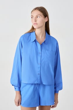 Chemise de pyjama en coton;${refinementColor}