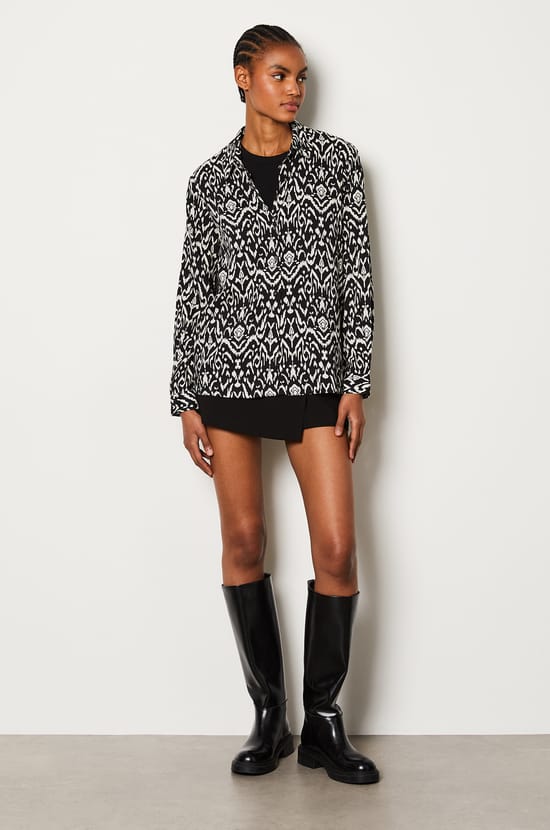 Printed Fluid Shirt;${refinementColor}