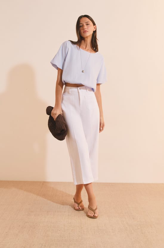 Pantalon &agrave; taille ajust&eacute;e;${refinementColor}